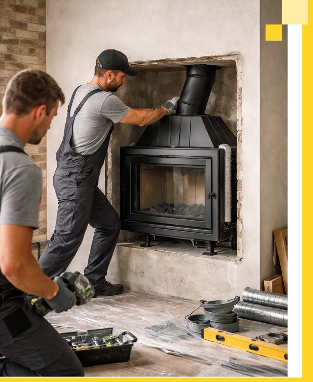 Установка каминных топок в Волгодонске: монтаж, подключение