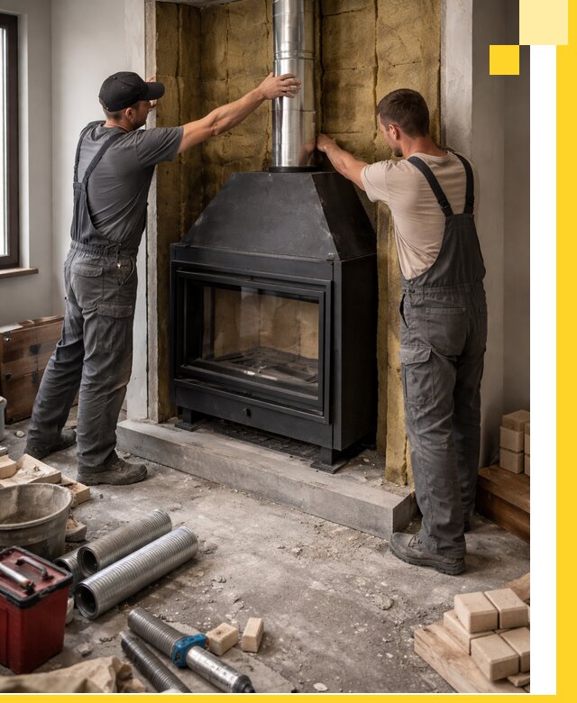Изготовление и монтаж закрытых каминов в Волгодонске под ключ