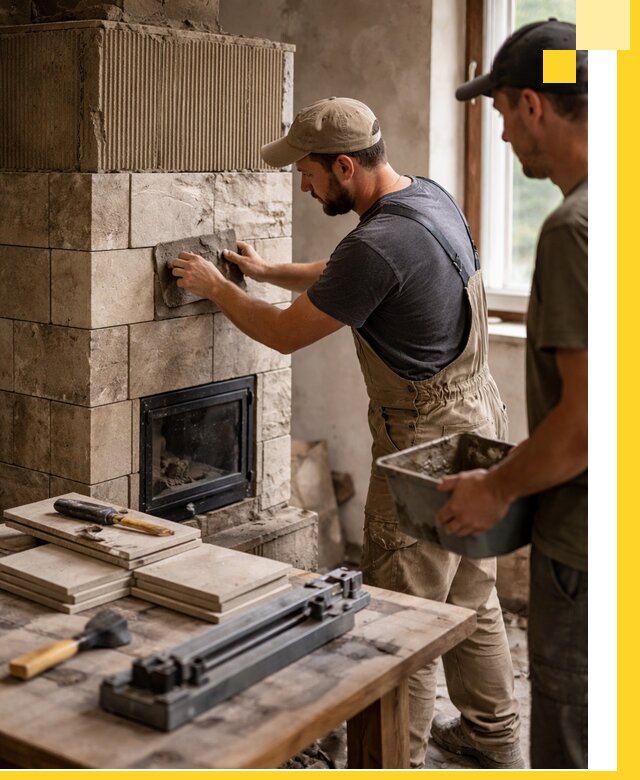 Профессиональная облицовка печей в Волгодонске: керамика и камень