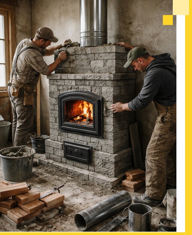 Производство, поставка и монтаж дровяных печей в Волгодонске