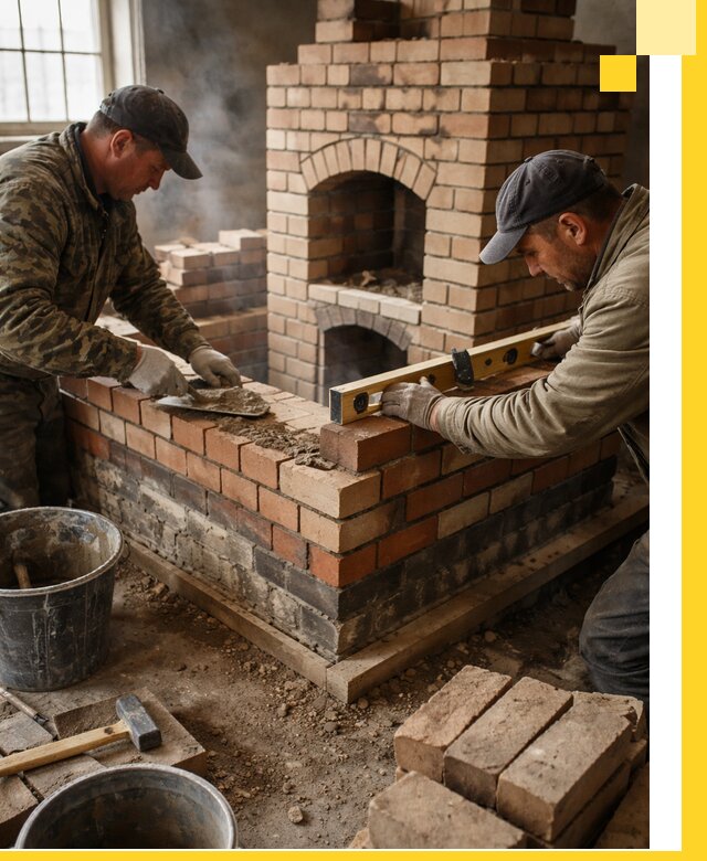 Изготовление и монтаж печей и каминов из кирпича в Волгодонске