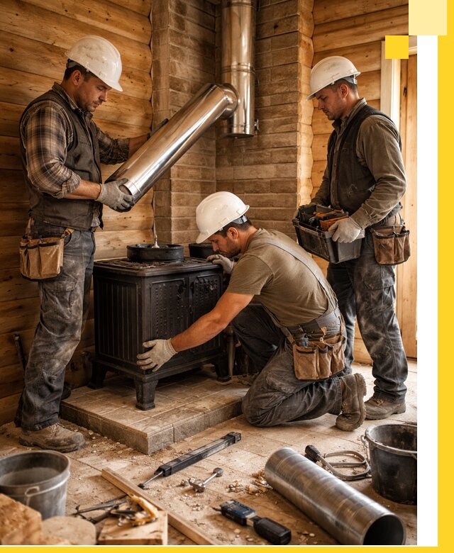 Профессиональный монтаж банных печей и дымоходов в Волгодонске