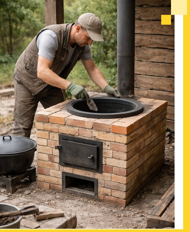 Изготовление и установка печей для казана в Волгодонске под ключ