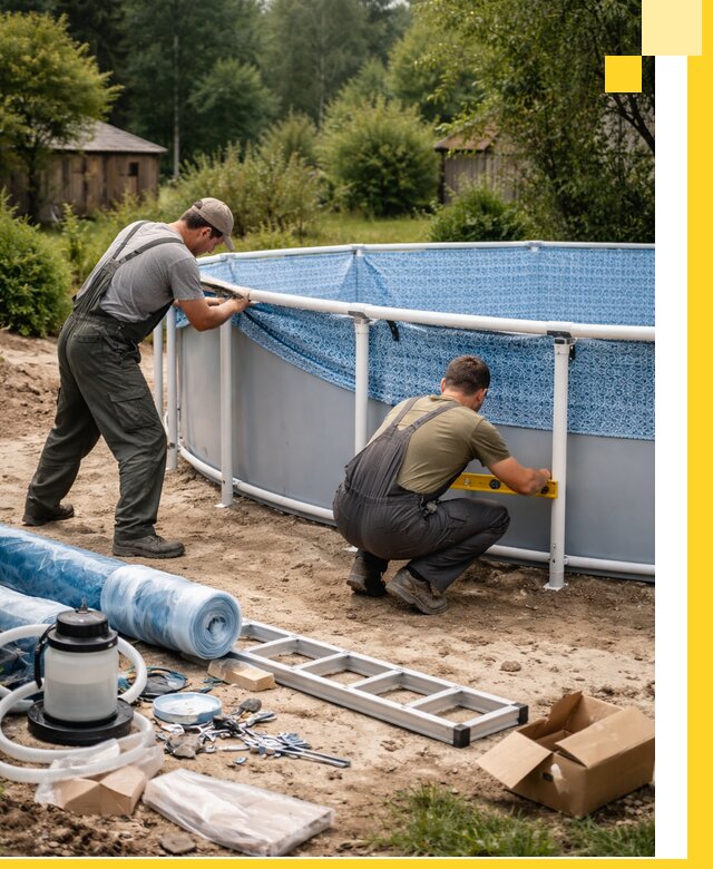 Установка и монтаж каркасных бассейнов в Волгодонске под ключ