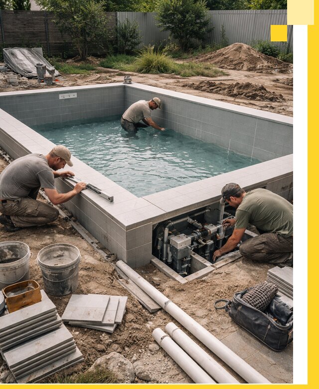 Строительство и монтаж бассейнов для дачи под ключ в Волгодонске