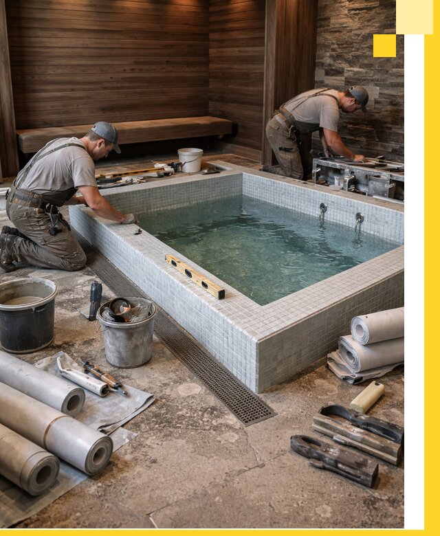 Установка и строительство бассейнов для сауны в Волгодонске