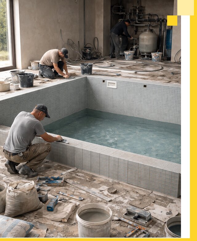 Строительство и монтаж бассейнов в помещении в Волгодонске