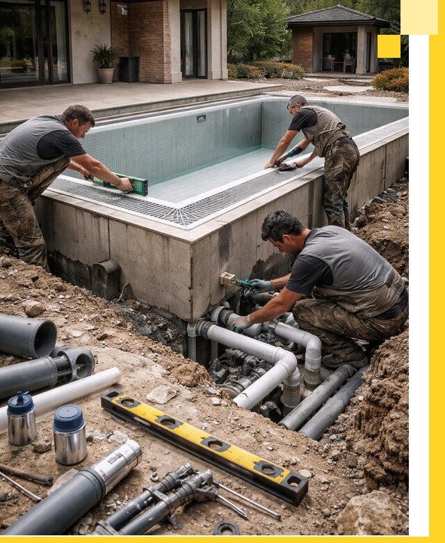 Строительство переливных бассейнов в Волгодонске под ключ