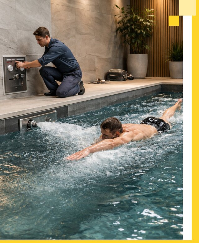 Проектирование и монтаж бассейнов с противотоком в Волгодонске