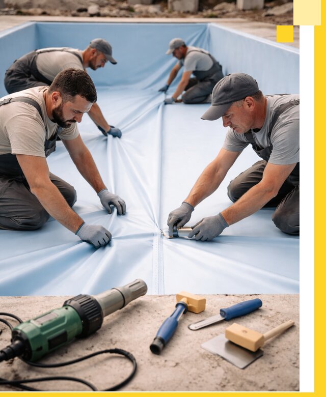 ПВХ пленка для бассейнов с монтажом и гарантией в Волгодонске