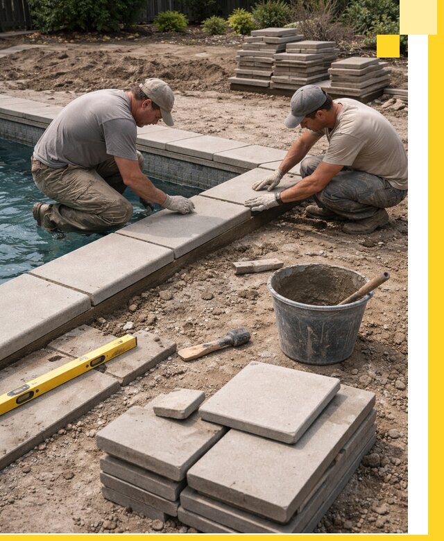 Установка и изготовление копингового камня для бассейнов в Волгодонске