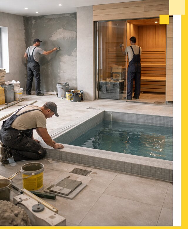 Проектирование и строительство сауны с бассейном в Волгодонске