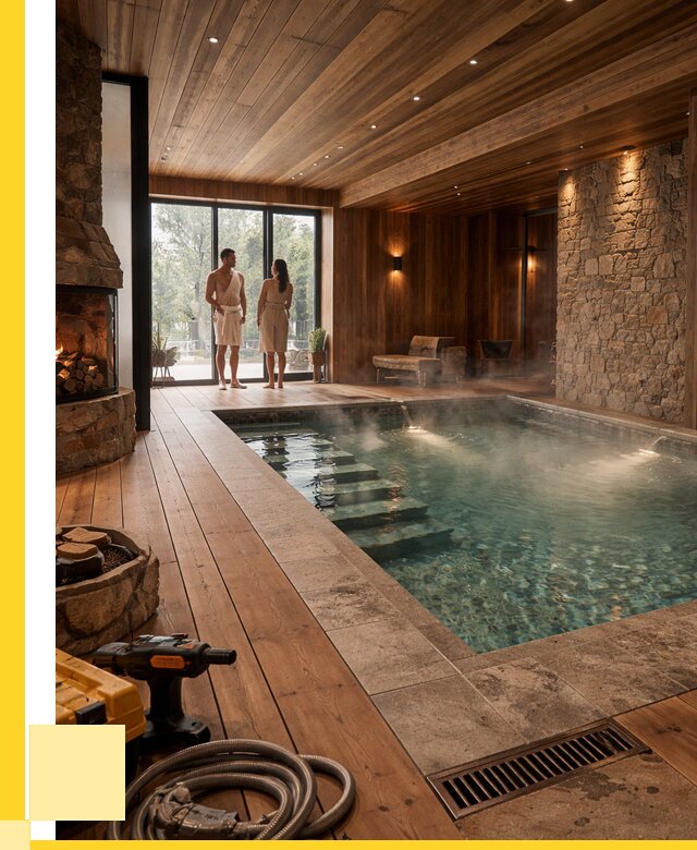 Проекты бань с бассейном под ключ в Волгодонске от 82073 р., ЭриданВгн