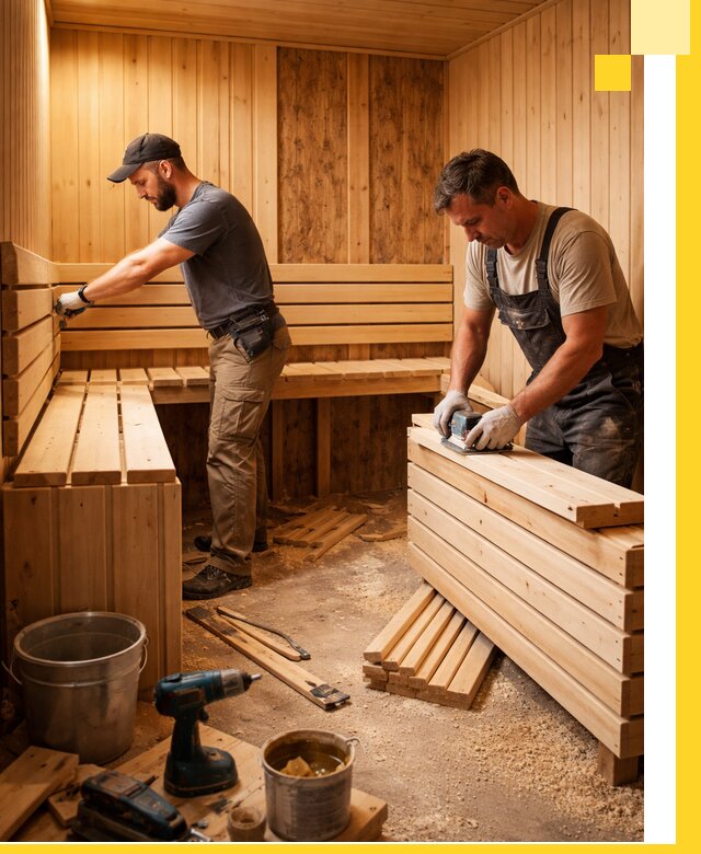 Профессиональный комплексный ремонт саун под ключ в Волгодонске