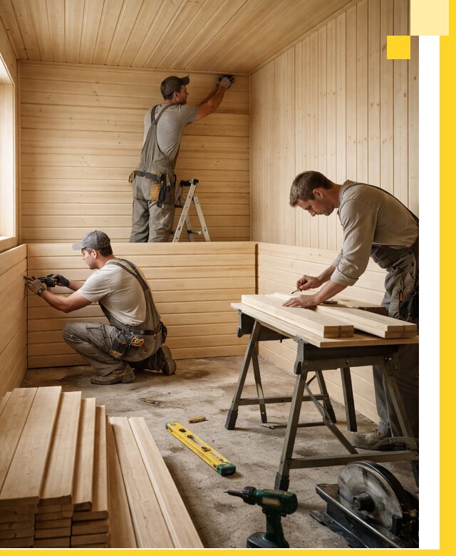 Обшивка саун в Волгодонске из натуральной древесины под ключ