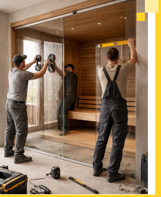 Производство и монтаж стеклянных саун под ключ в Волгодонске