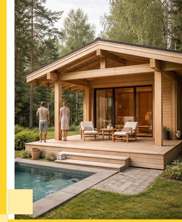 Бани с террасой под ключ в Волгодонске от 656580 р. | ЭриданВгн