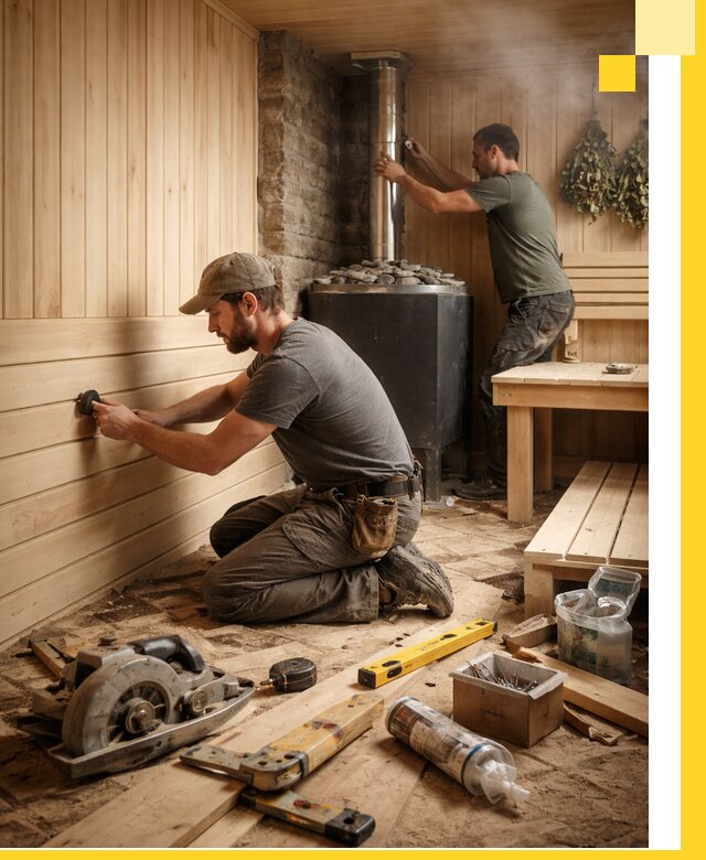 Полное строительство и оснащение парных под ключ в Волгодонске