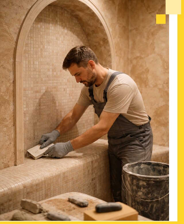 Профессиональная отделка хамамов с мозаикой под ключ в Волгодонске