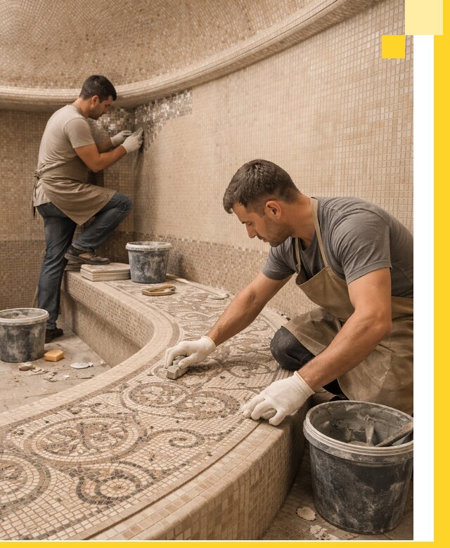 Плитка для хамама в Волгодонске, укладка, подбор и поставка